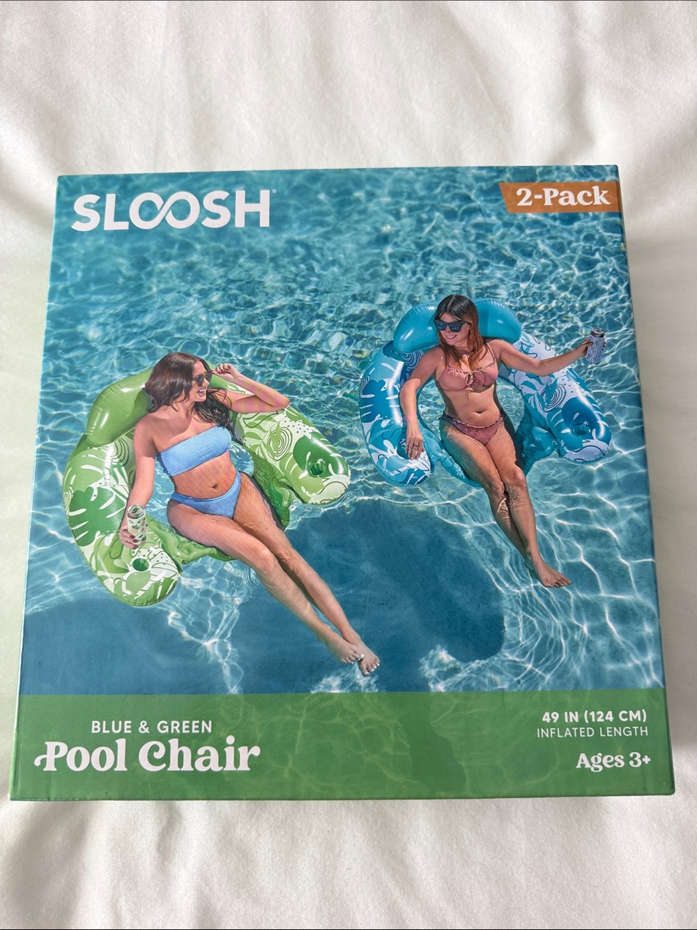 Blue & Green Inflatable Pool Chair - 2-Pack